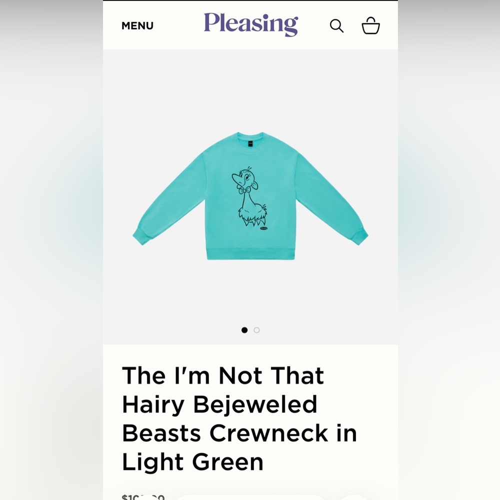 Pleasing I’m Not That Hairy Harry Styles Sweatshirt NWOT Bejeweled Beasts